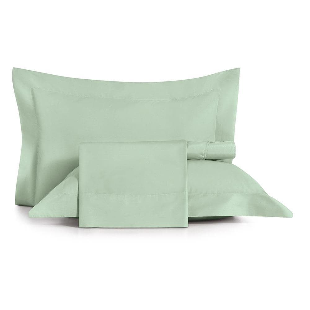 Jogo de Cama Casal 4 Peças Altenburg Algodão Lux 200 Fios  Verde Claro