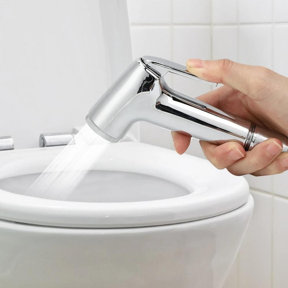 Gatilho Chuveirinho Ducha Esguicho Cromado Torneira Chuveiro Duchinha Manual Privada Vaso Sanitario Suporte