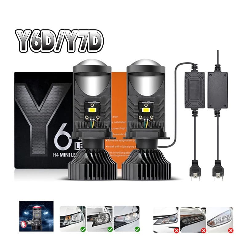 Par De Faróis Para Carros E Motos Lâmpadas LED Universais 6000k Alta Potência 24000lm 33w H4