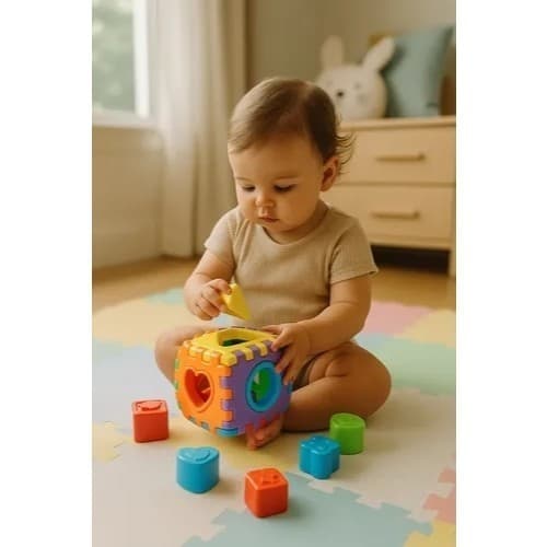 Peças 3 Cubo Didático Monta Desmonta Educativo Encaixar Crianças Bebê Presente Brinquedo