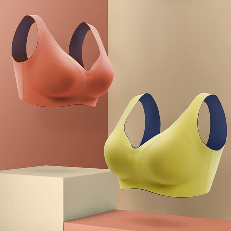Namoradas látex roupa interior feminina sem fio sem costura Push-Up sutiã esportes Yoga