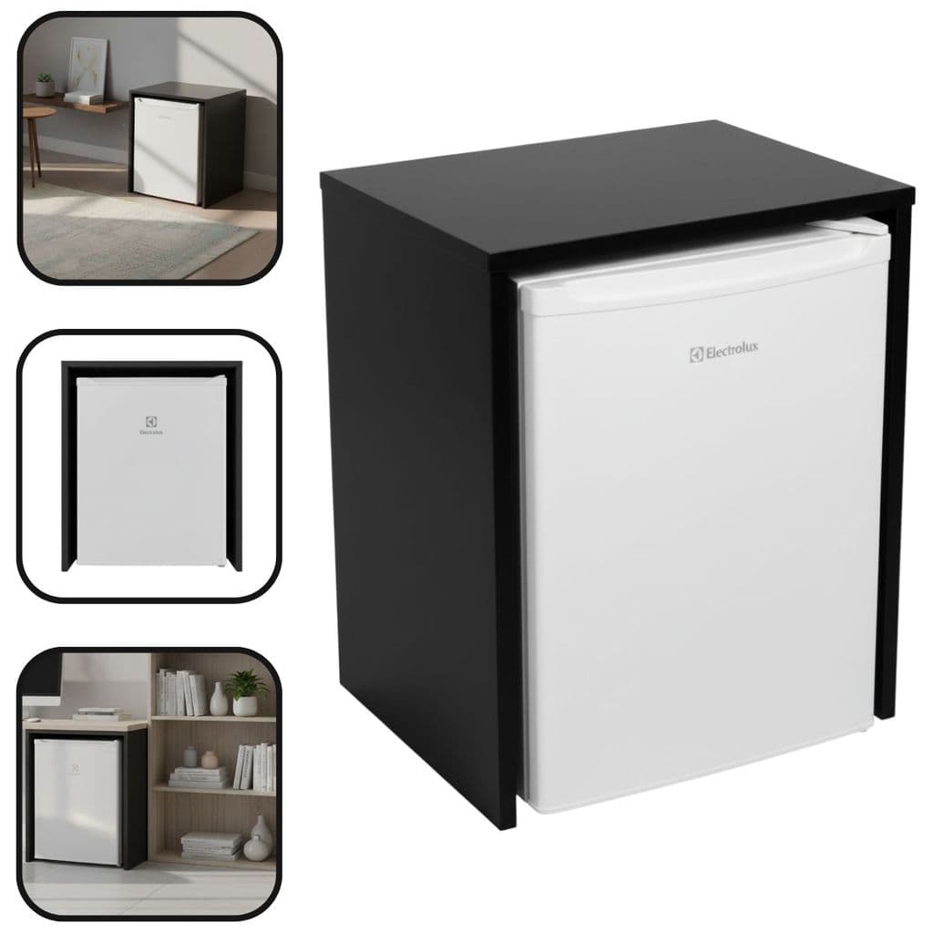 Nicho Aparador Para Frigobar MDF - 53x48x45cm Preto