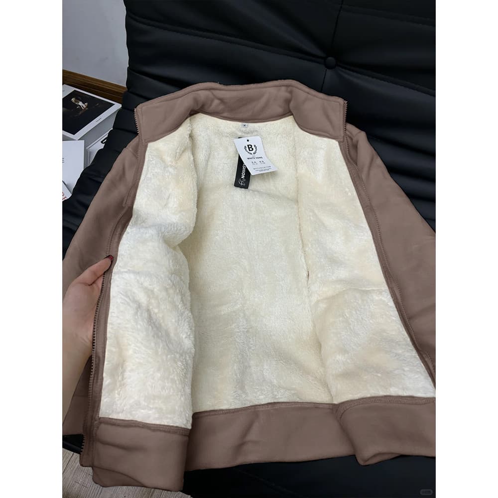 Polar velo inverno casaco grosso feminino outono inverno algodão-acolchoado roupas velo cordeiro moletom de pelúcia unif
