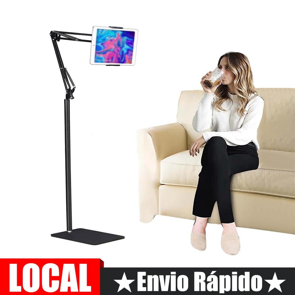 Suporte de chão para tablet e celular, altura 133cm, adequado para tablet de 13-43cm