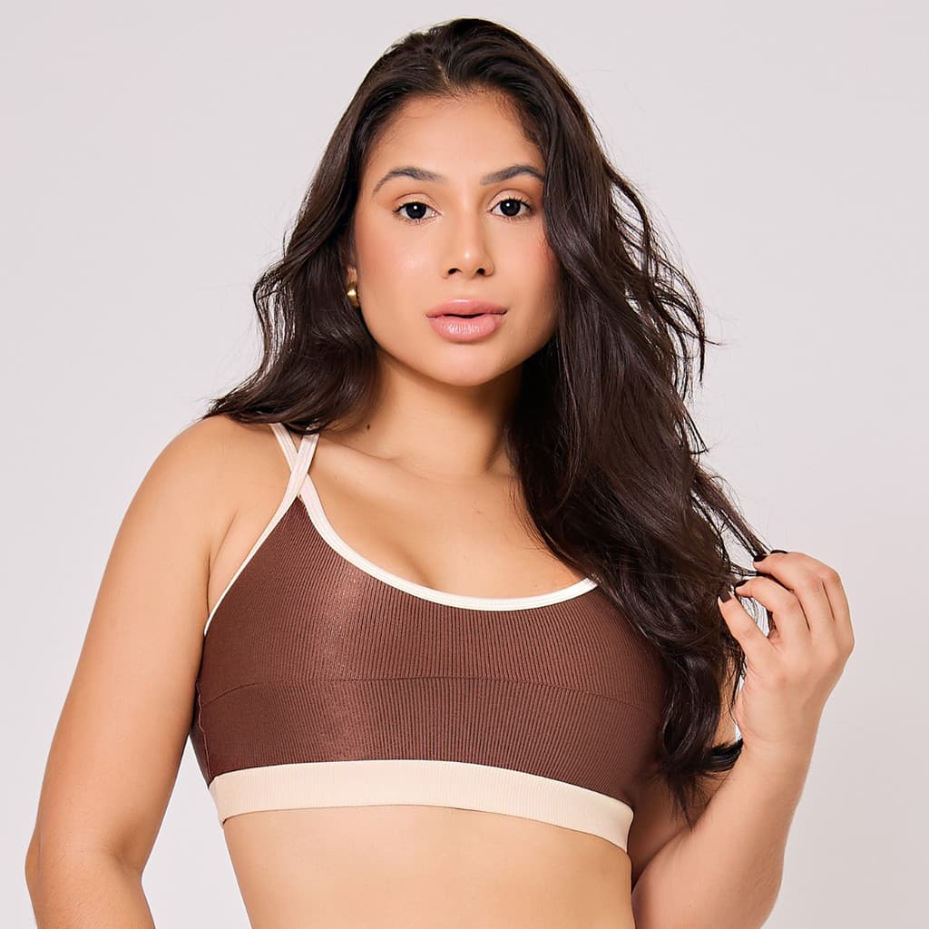 Top fitness feminino de academia alcinha fina confortavel bicolor Wonder Sophia