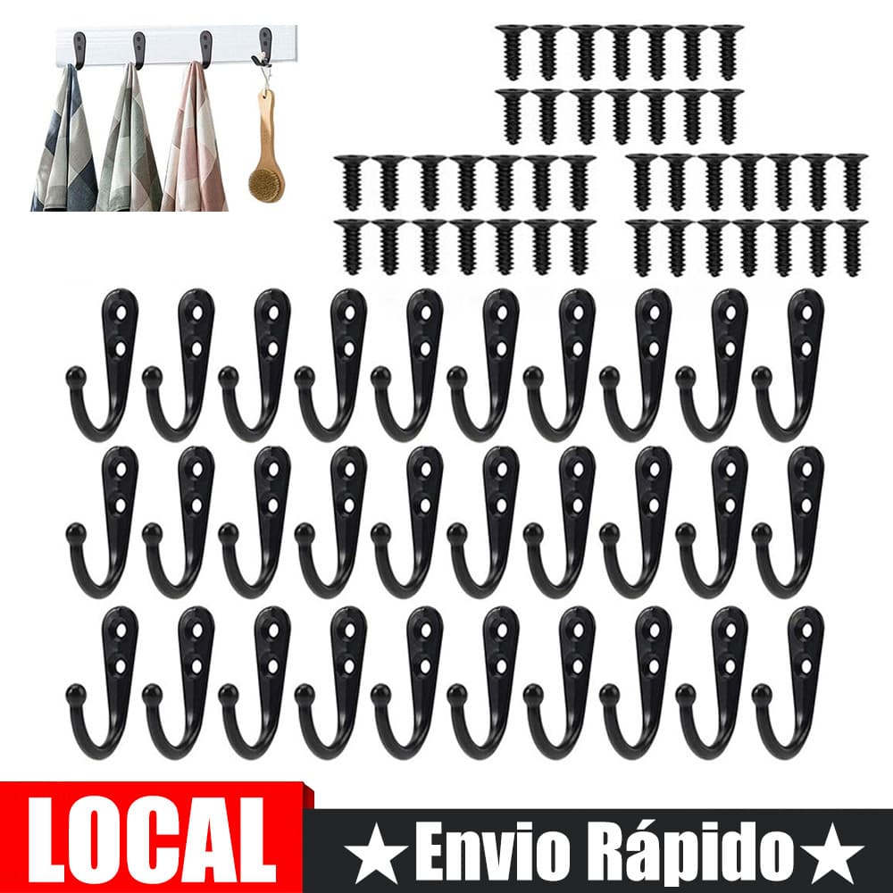 Único gancho de parede gancho gancho de parede de banheiro único Material de liga de zinco preto
