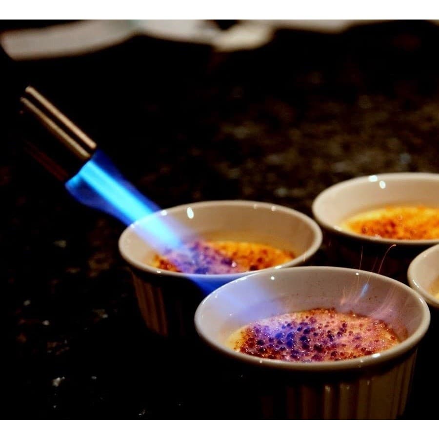 Maçarico Culinário Azul Chamas Manual 1300°C Gás Cozinha Caramelizar Sobremesas Restaurante