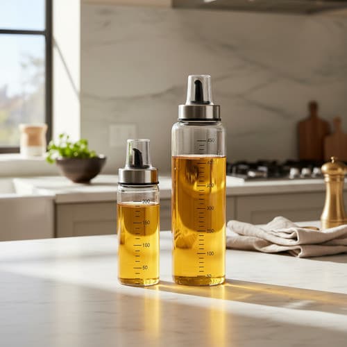 Dispenser Galheteiro Óleo Azeite Vinagre Vidro Borossilicato 500 e 200 ml