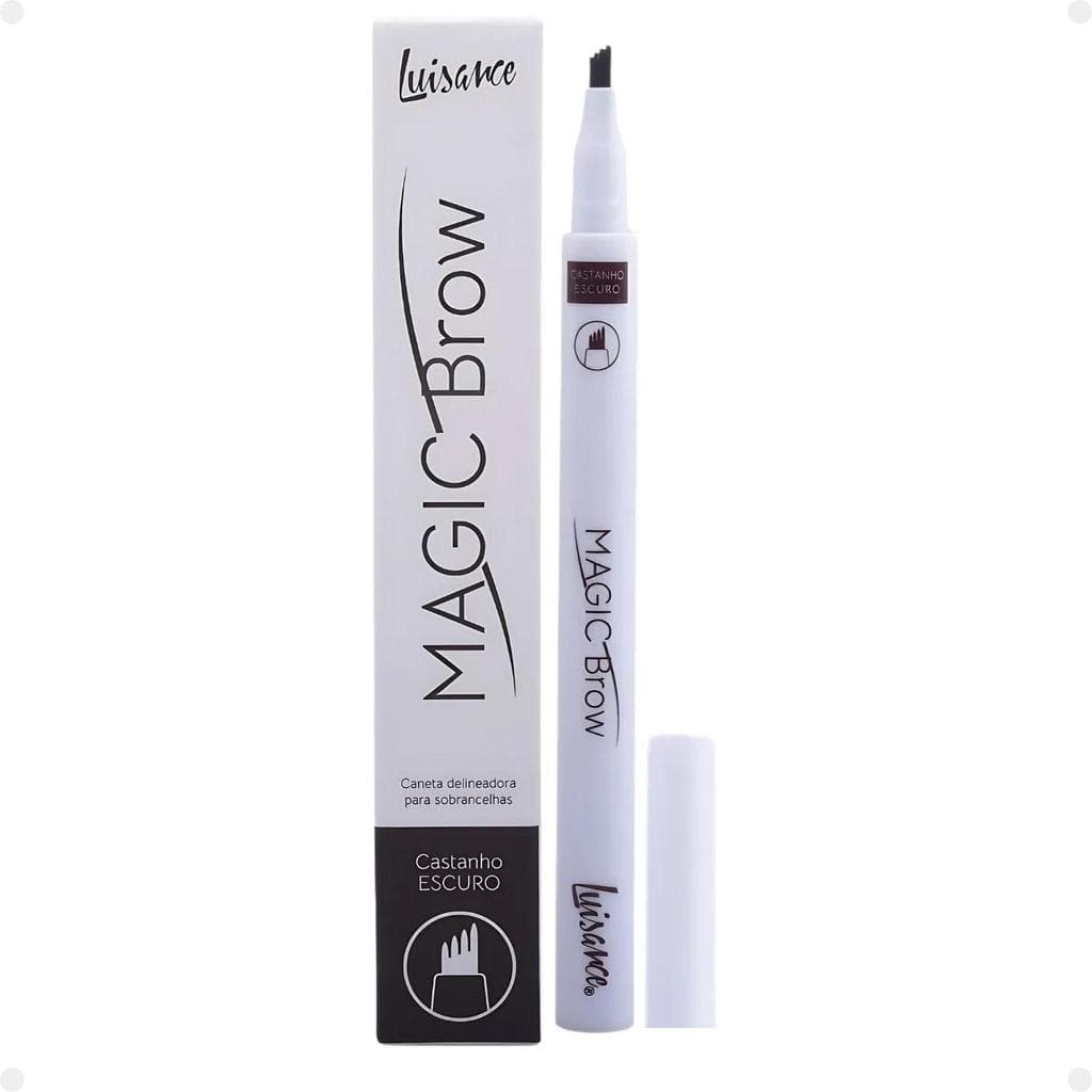 Caneta Delineadora Para Sobrancelhas Luisance Magic Brow Castanho Escuro