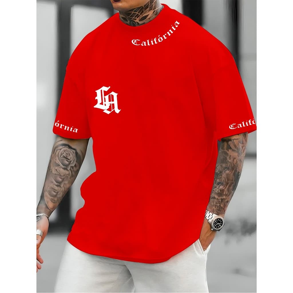 Camiseta C.A. Califórnia Streest Wear Tour Letras Manfinity Wise 100% Algodão Lançamento