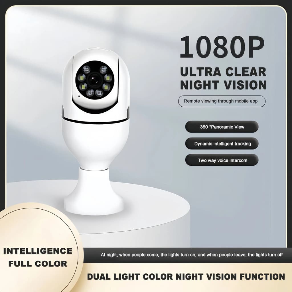 IP Camera segurança lampada Wifi visão noturna microfone alto falante APP YOOSEE/PIX LINK CAM