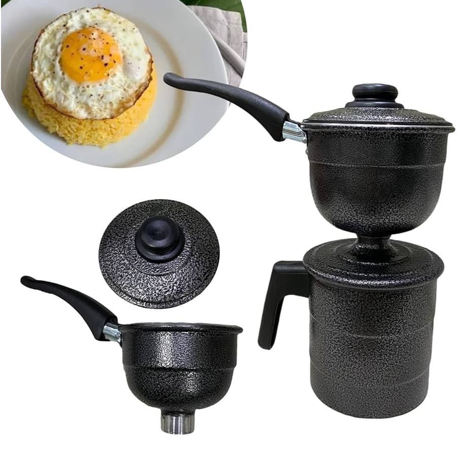 Cuscuzeiro Individual Craquelado Peito de Moça Nordestino 2 Conchas Porção Única Vapor