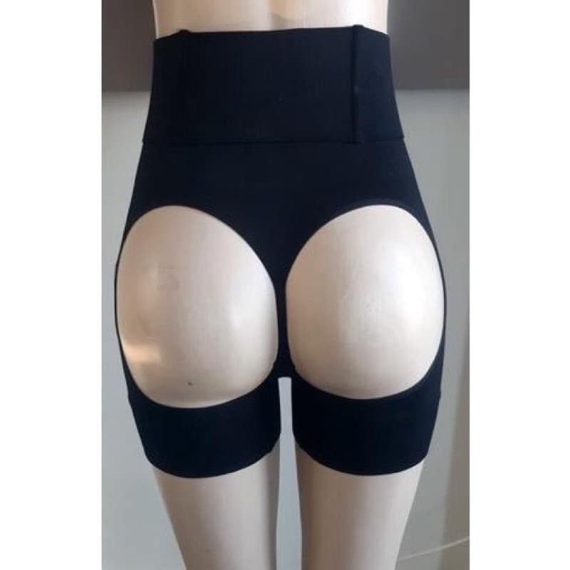 calcinha short cinta levanta empina bumbum 4 BARBATANAS zero barriga modeladora 2 em 1(FIO DENTAL) no:dk9003
