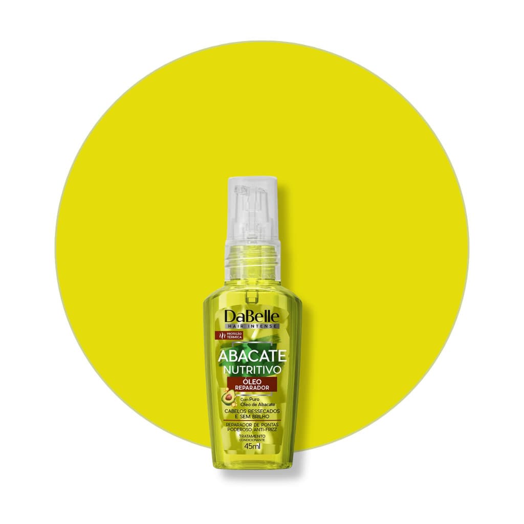 Óleo Reparador Capilar Dabelle Abacate Nutritivo Maciez Fortalecimento 45ml