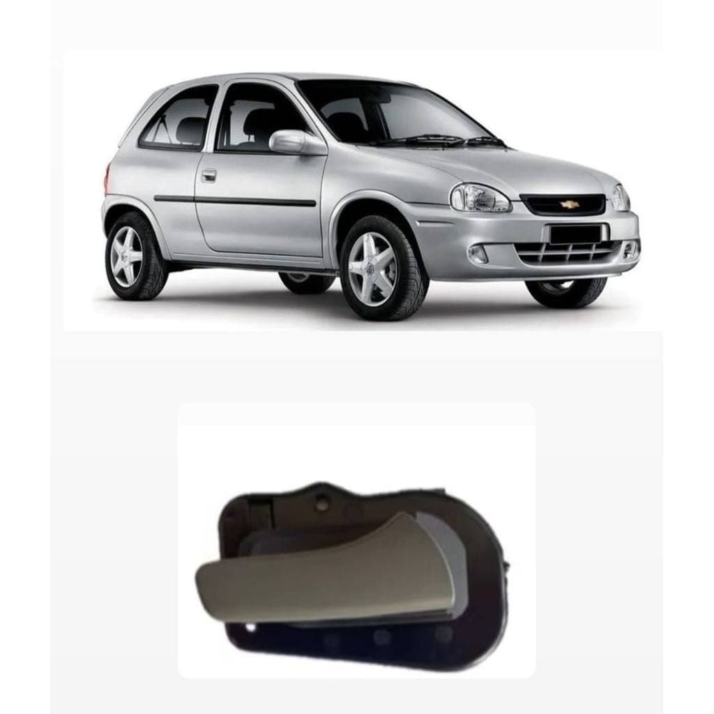 Maçaneta interna  Dianteira Direita ( lado Passageiro ) Corsa 95 a 2002 Corsa Classic Todos Cor Cinza