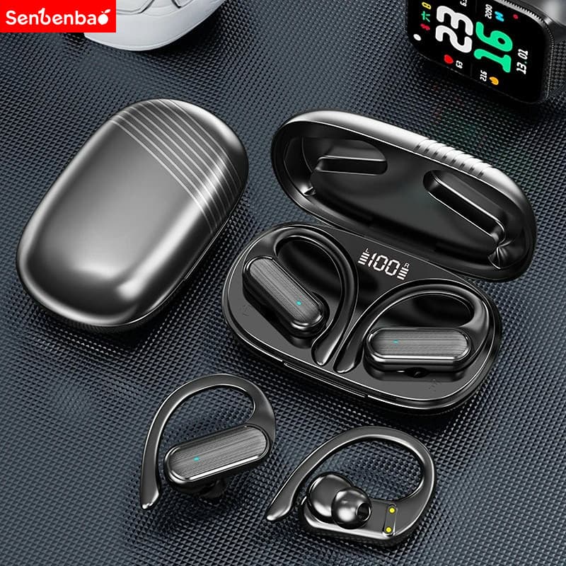 Senbenbao Fones De Ouvido Sem Fio A520 Deep Bass IPX5 À Prova D'água Bluetooth 6.0 Sports TWS True Wireless Earbuds Com