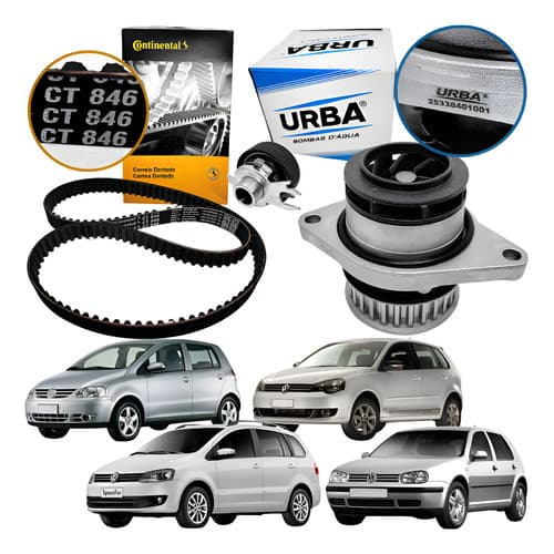 Kit Tensor Correia Bomba Dagua Fox Spacefox Polo Golf Ea111 - - Aplica-se Em Todos Os Carros Da Descrição