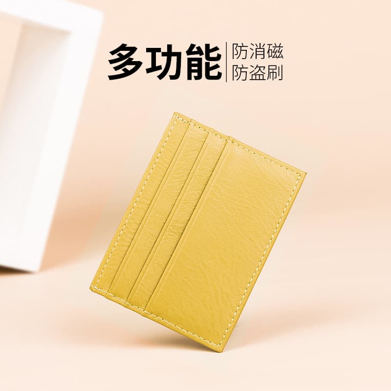 Japão japão coreia porta-cartões de cor sólida feminino ultrafino porta-cartões de couro de grande capacidade bonito cou