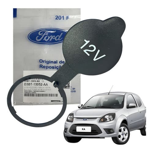 Tampa Tomada De Força (12v) Ford Ka Rocam 09/13 - Original Preto