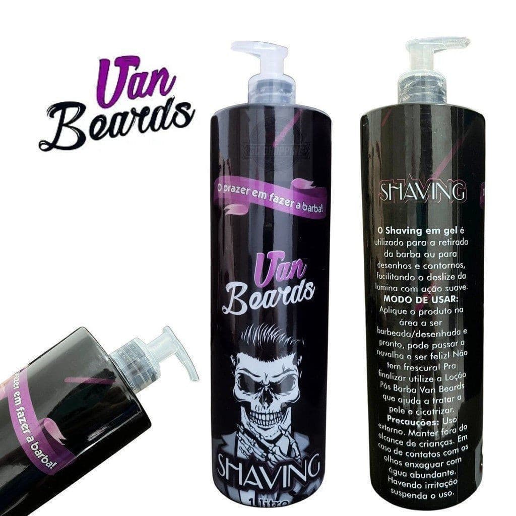 Gel de Barbear Van Beards 1L – Deslizamento Suave, Barbear Preciso, Hidratação e Menos Irritação