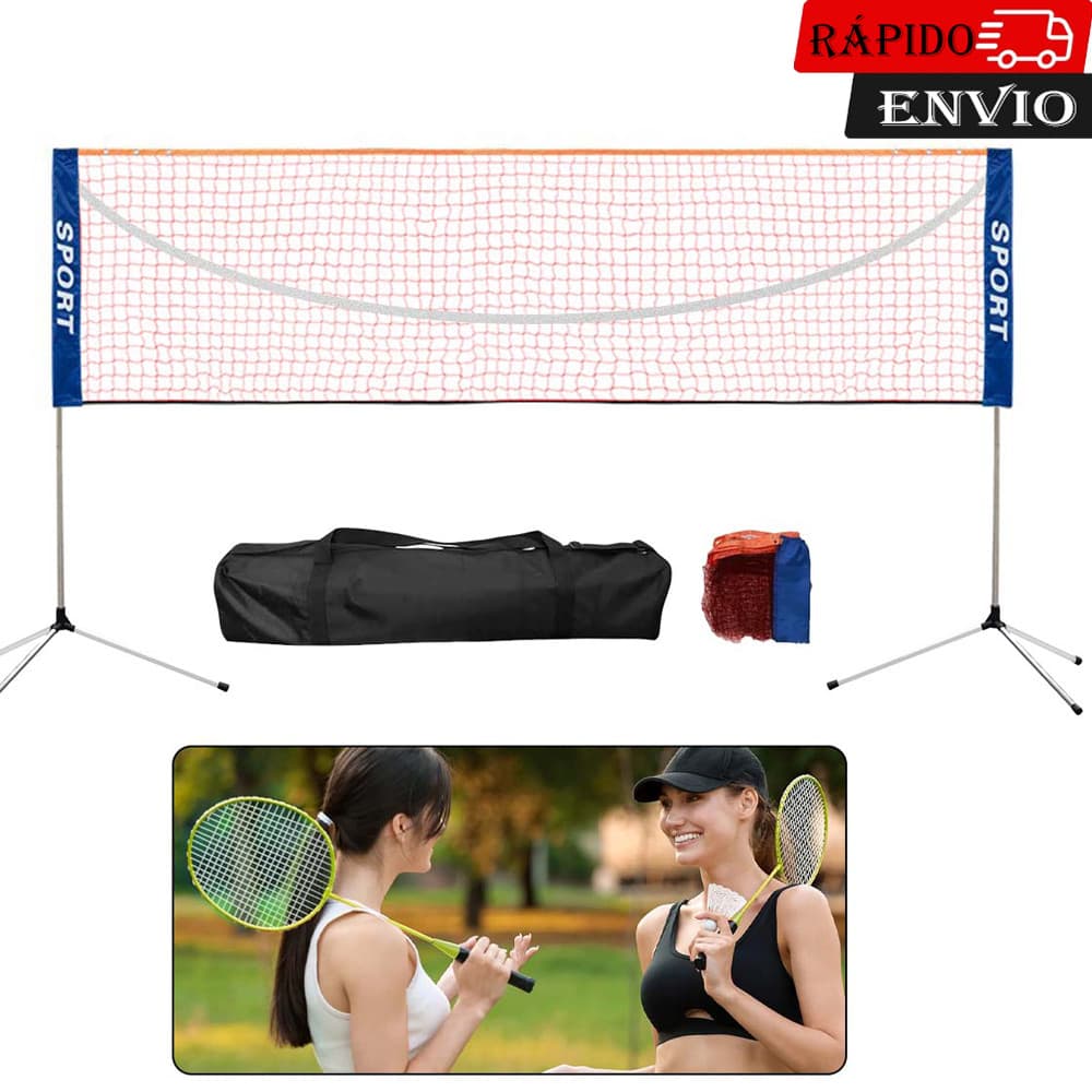 Rede de malha de para badminton tênis pickleball vôle treino Altura ajustável em três níveis 75/118/160 cm
