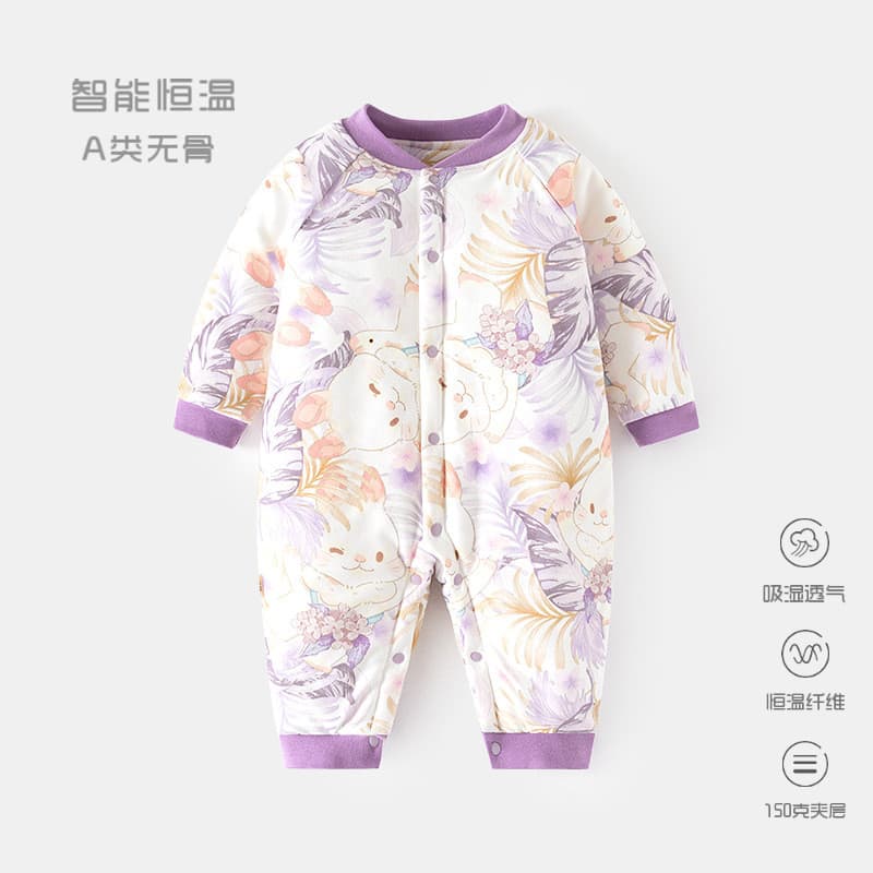 Macacão de bebê folio macacão bebê acolchoado engrossado outono inverno roupas macacão folio macacão bebê crianças roupa