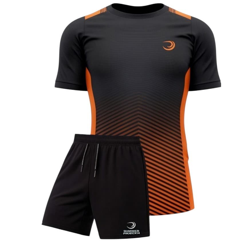 Kit Treino Shorts + Camiseta Esportiva Academia Corrida Masculino