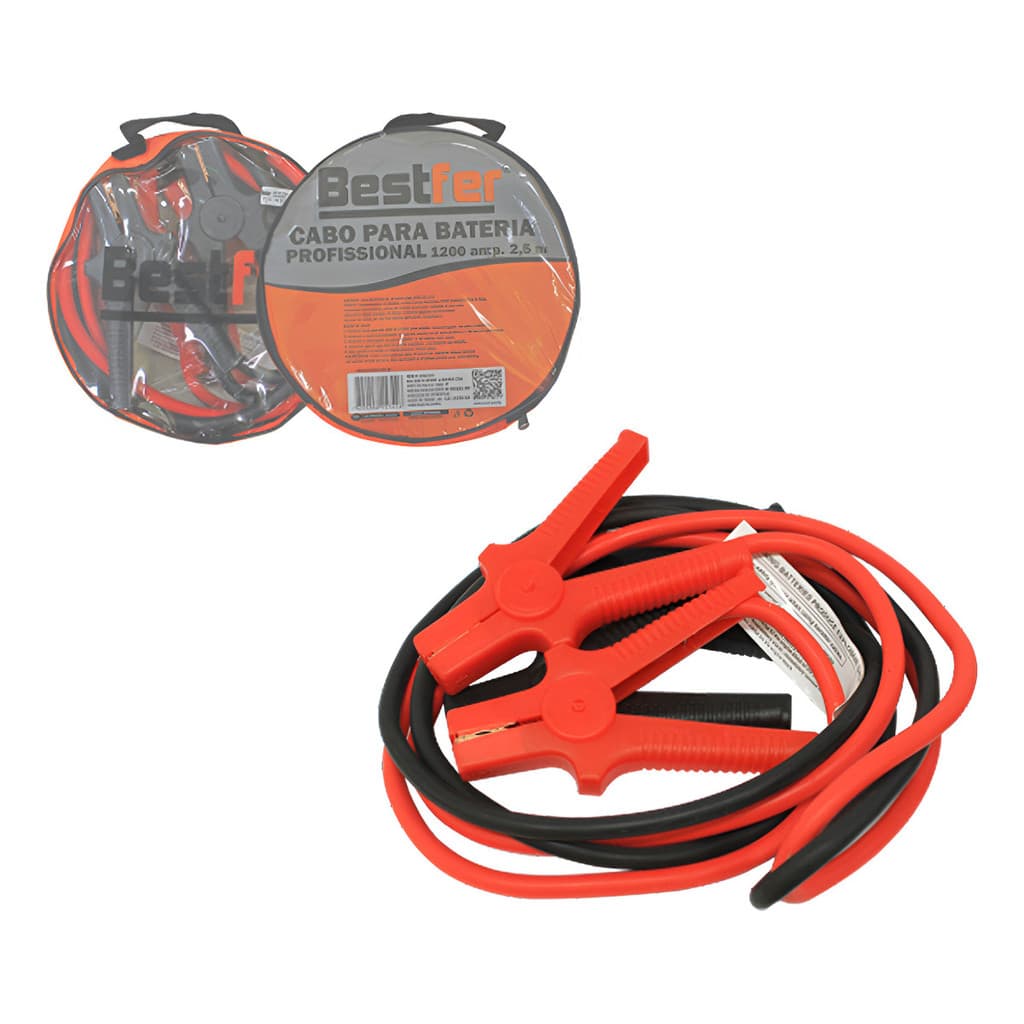 Cabo P/bateria Chupeta 1200amp C/bolsa Prossional Bestfer