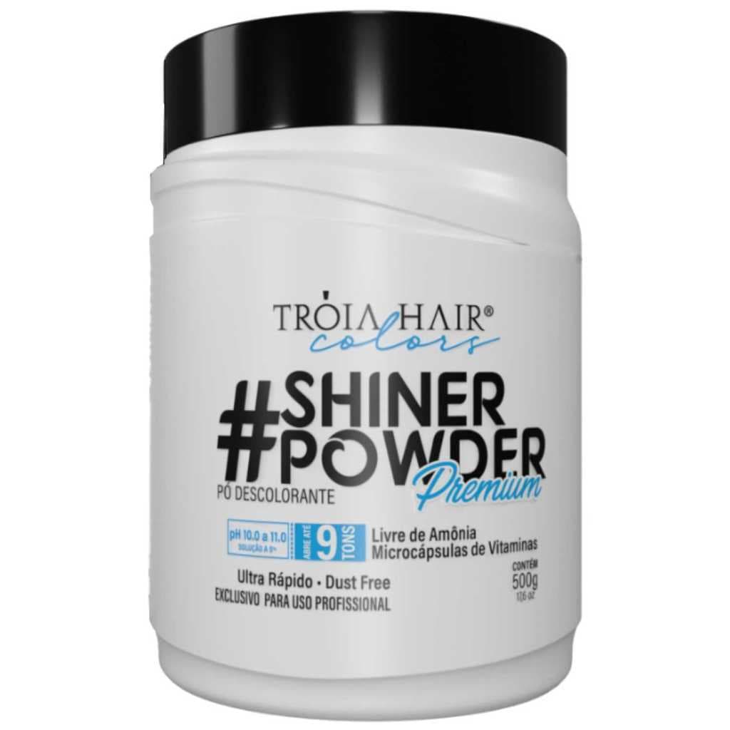 Pó Descolorante Profissional Shiner Powder White Premium 500g - Troia Hair
