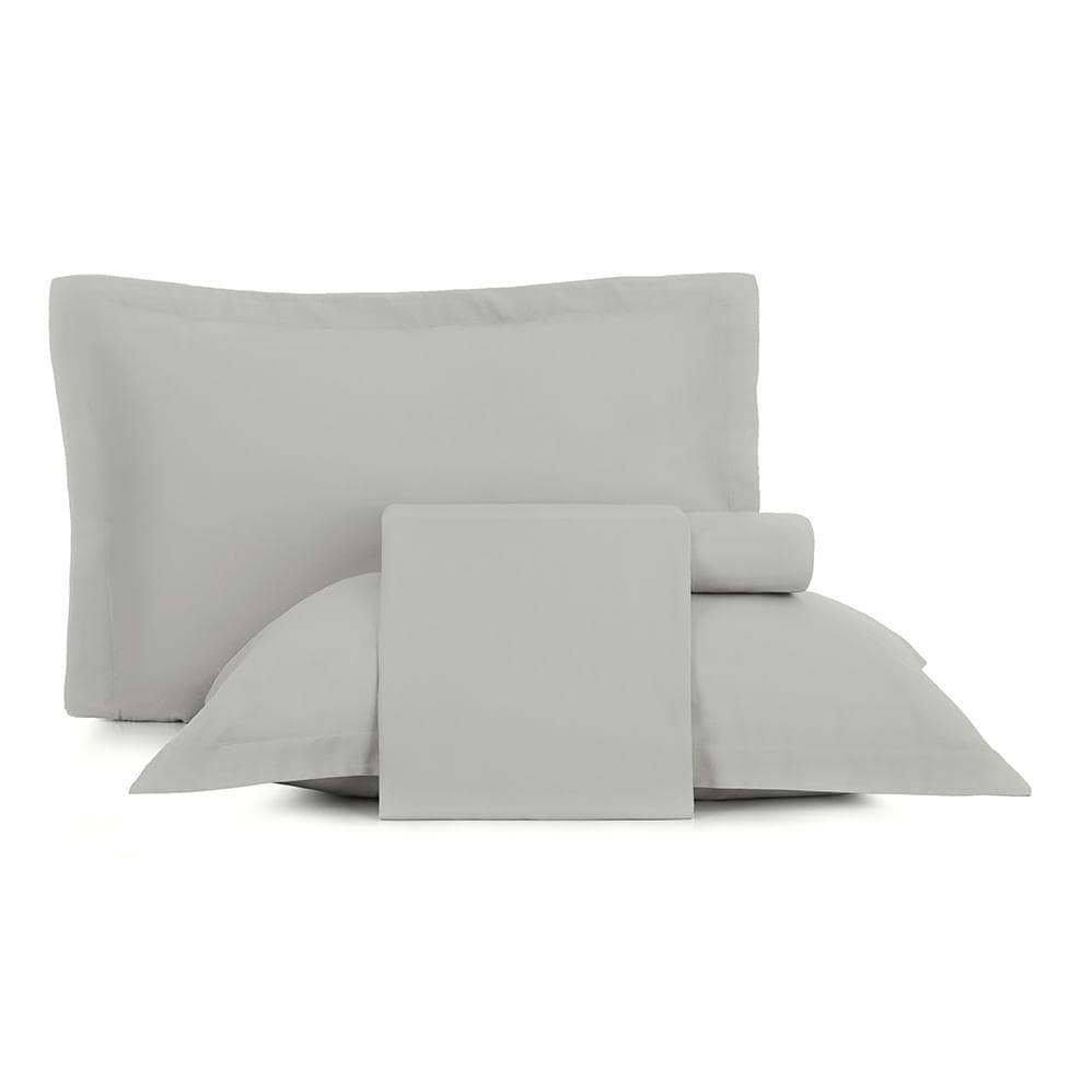 Jogo de Cama Queen 4 peças Altenburg Toque Acetinado Cimento Queimado