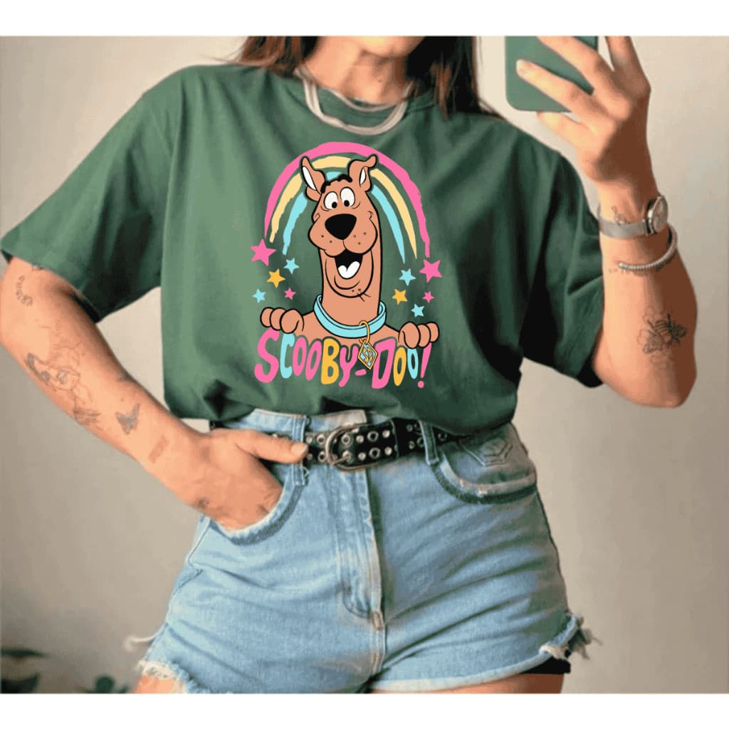 Camiseta Feminina Camisa Basica Scooby-Doo Estampada