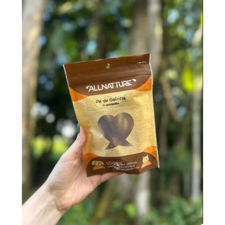Mordedor Natural Pé de Galinha ou Frango para Cachorro ou Gatos 4 unidades ALLNATURE