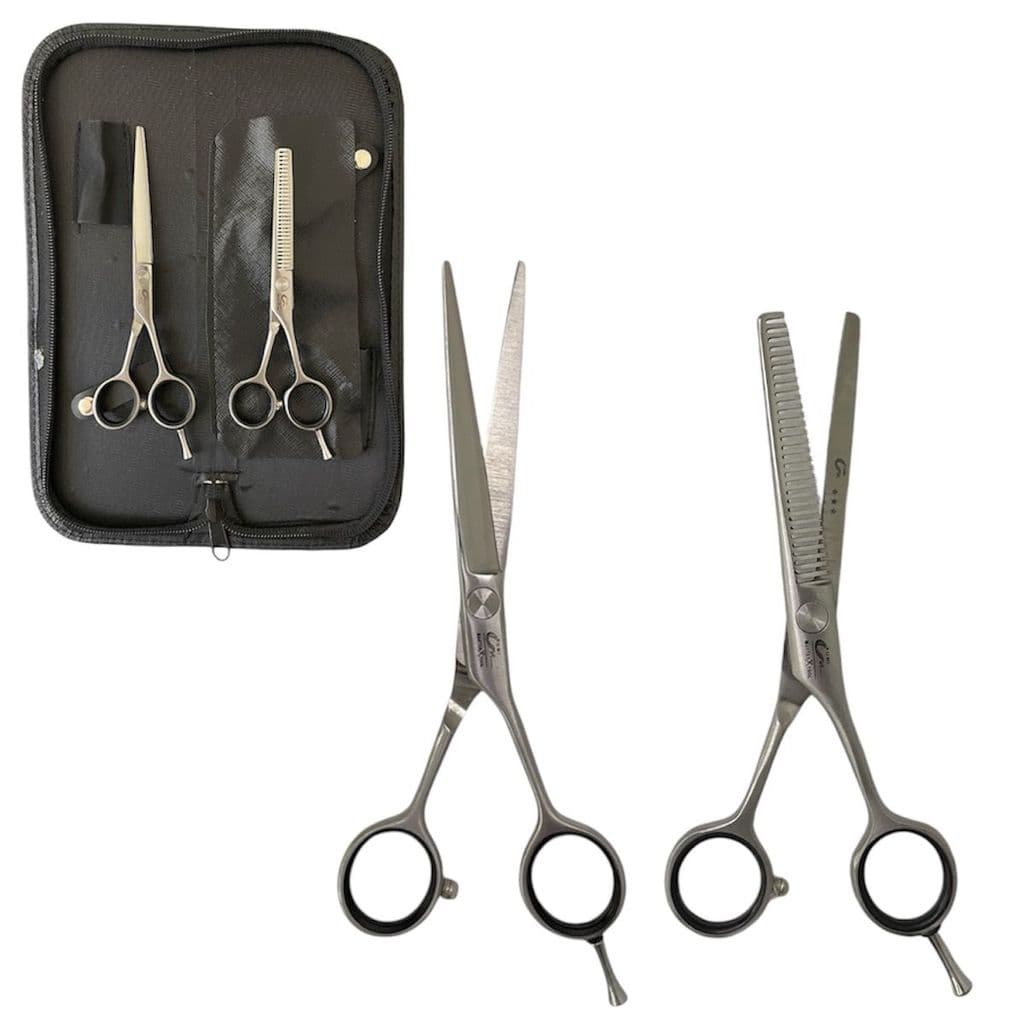 Kit Tesouras Umi Profissionais Fio Navalha E Desfiadeira