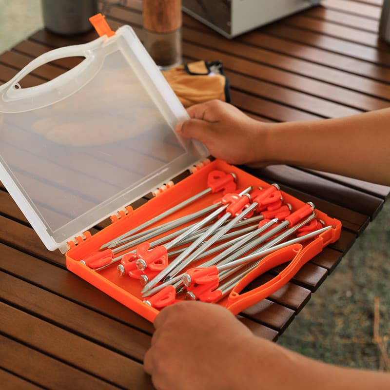 Tenda portátil ao ar livre de 21 cm para chão Unhas Canopy Camping Aço fixo à prova de vento Unhas Conjunto