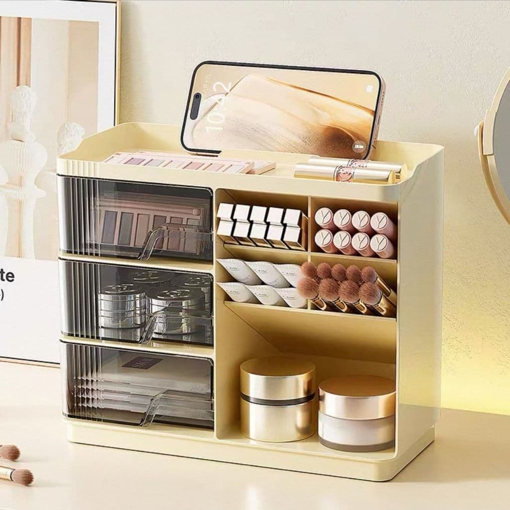 Organizador Multifuncional de Mesa com Divisórias Ajustáveis – Ideal para Escritório, Estudo e Home Office!