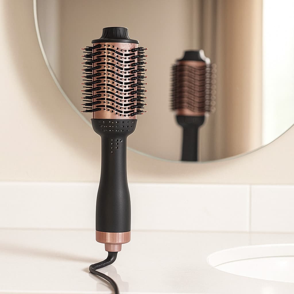 Escova Secadora Modeladora Alisadora Profissional 1300W Bivolt Seca Modela Iônica Anti Frizz Cabelo