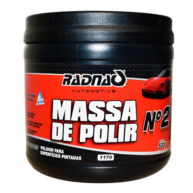 Polidor Superfícies Pintadas Massa De Polir N2 Radnaq 500g