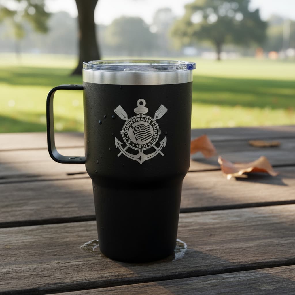Caneca Chop Térmica Corinthians Tampa 700ml Presente Oficial