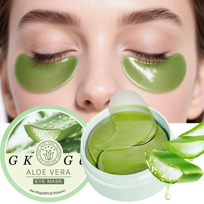 Máscara Para Os Olhos Com Colágeno , Adesivo Hidratante Calmante Sob Em Gel Olheiras E Inchaço , 60 Peças De Cuidados