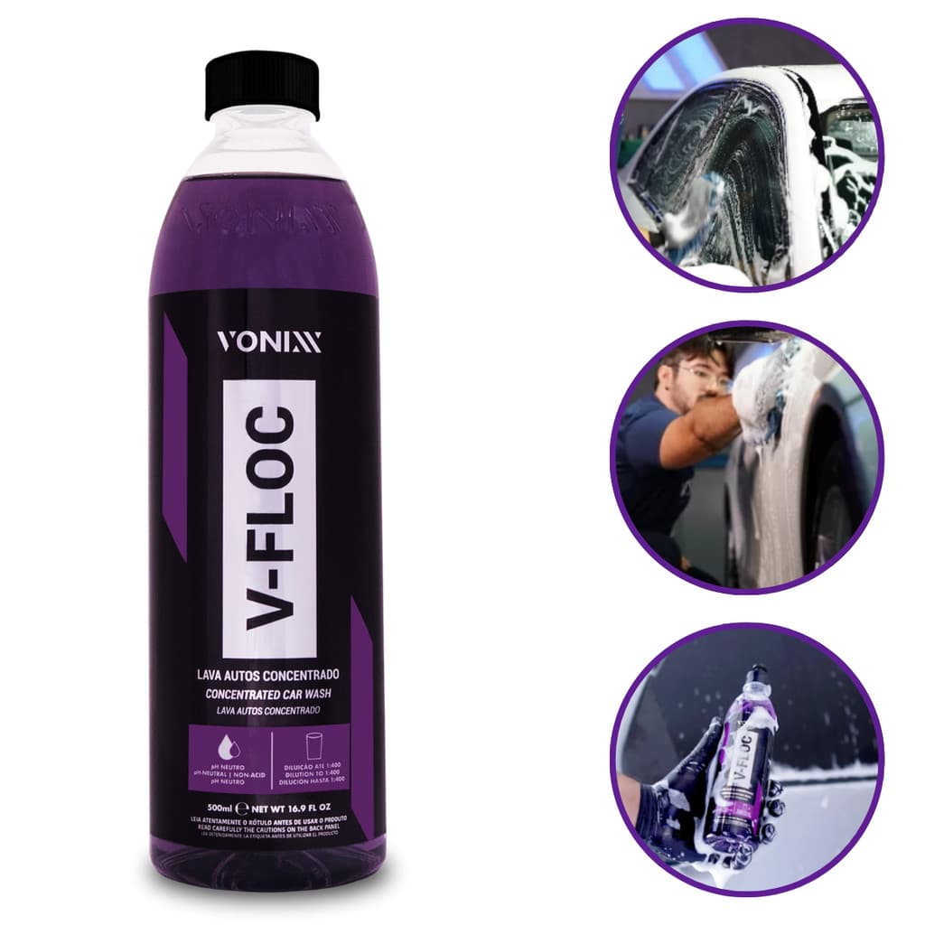 Shampoo Automotivo Neutro Concentrado V-floc Vonixx 500ml