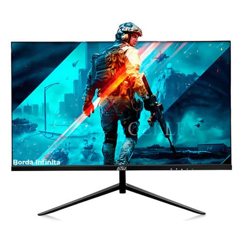 Monitor Pc Gamer Tela Led 23,8 Vga Hdmi Full Hd Cor Preto