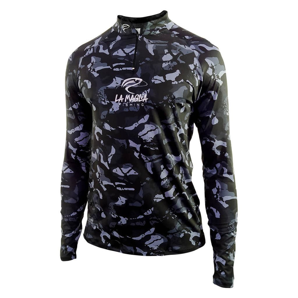 Camisa De Pesca Masculina Camuflada Dark