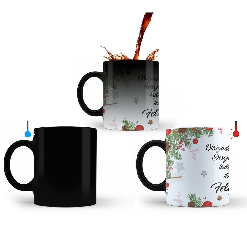 Caneca Mágica Natal Mensagem Amigo Secreto Presente Criativo