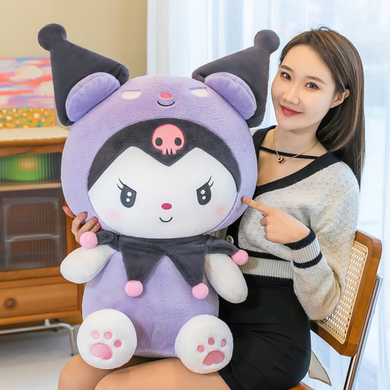 Novo Escuro Kuromi Brinquedo De Pelúcia Beleza Boneca Menina Dormir Pano Presente Aniversário