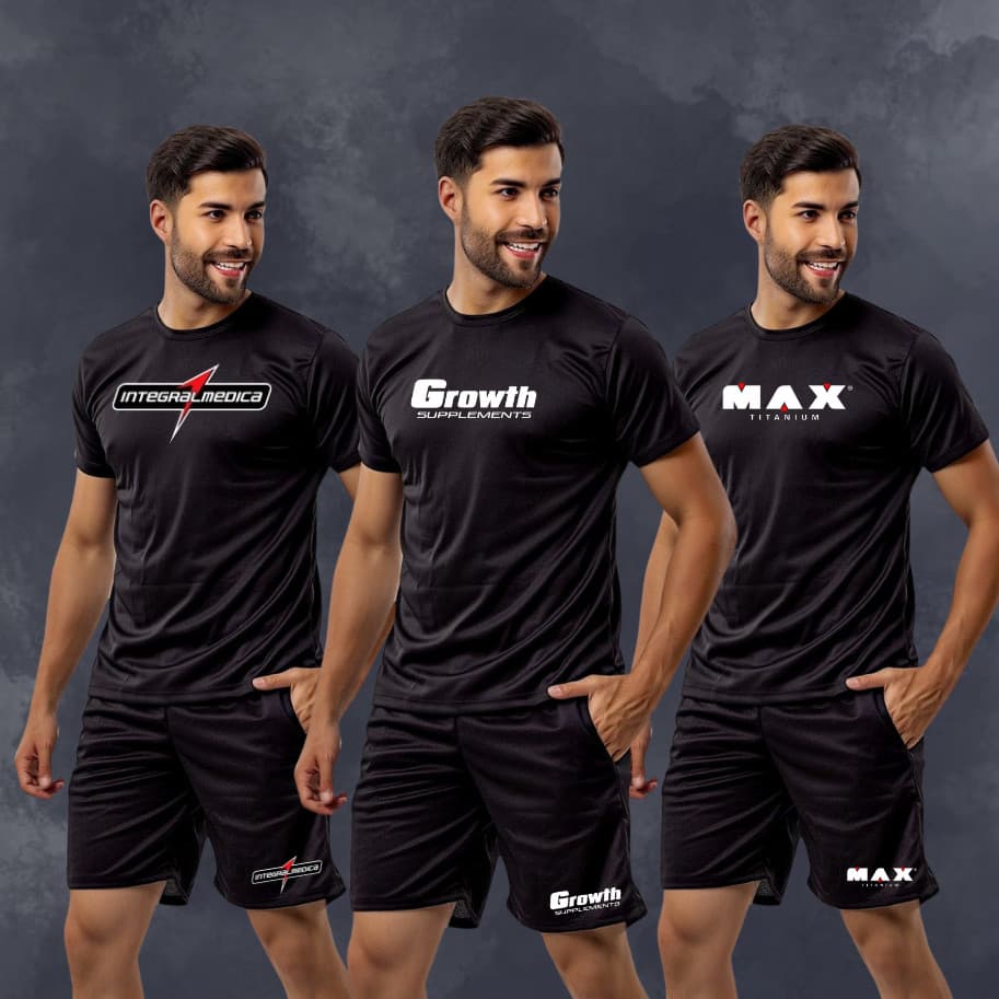 Kit 3 Camiseta Modelo MIX Masculina para Esporte – Tecido DryFit Furadinho com Modelagem Slim