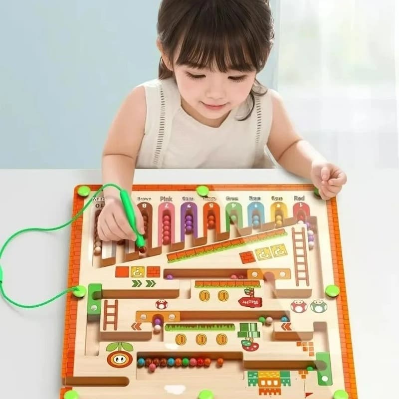 Cor Magnética E Número Labirinto Aprendizagem Educação Brinquedos Correspondência De Cores Montessori Treinamento Concen