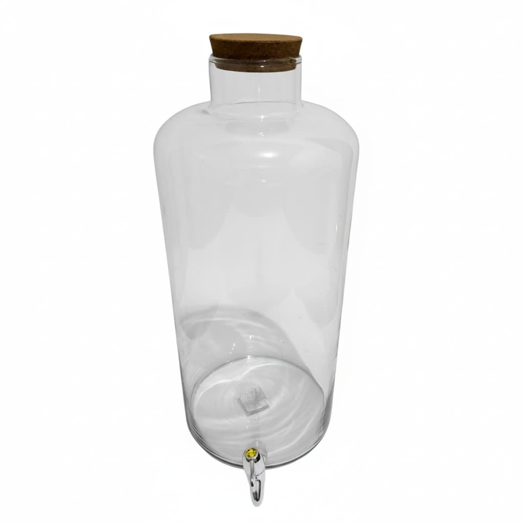 SUQUEIRA DE VIDRO 20L COM TAMPA DE ROLHA