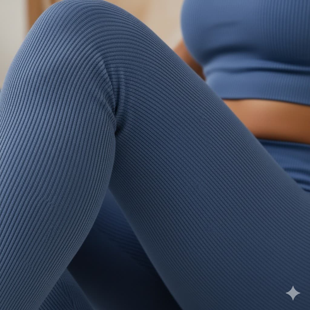 LINDA Calça Legging canelada de Cintura Alta Sem Costura para Academia SUPER Elástica, Esportiva, garanta já a sua!!!