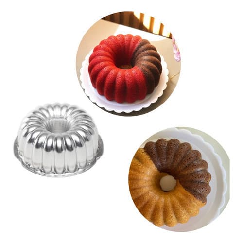 Forma para Bolo Pudim brownie Suiça Decorada N° 2 18x7,5 cm Caparroz Aluminio