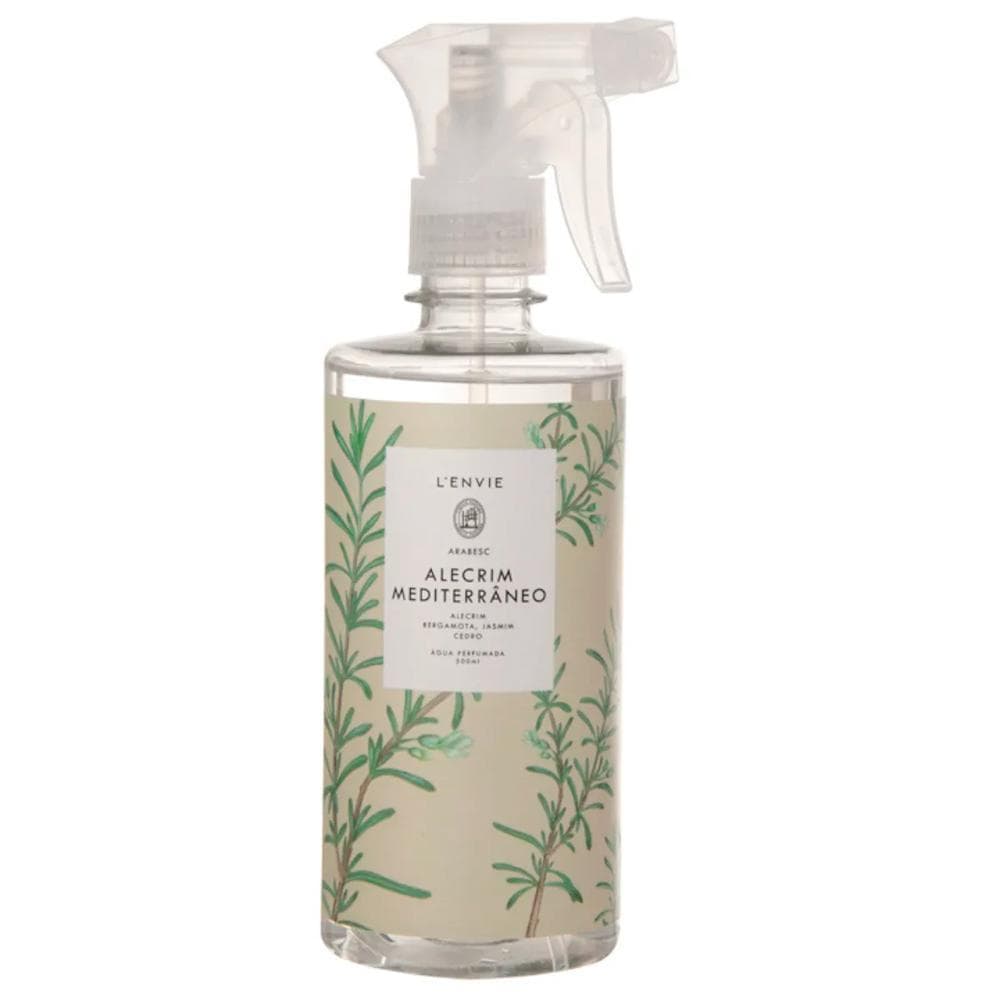 Água Perfumada Lenvie Alecrim Mediterrâneo Arabesc Ideal para Tecidos e Ambientes 500ml